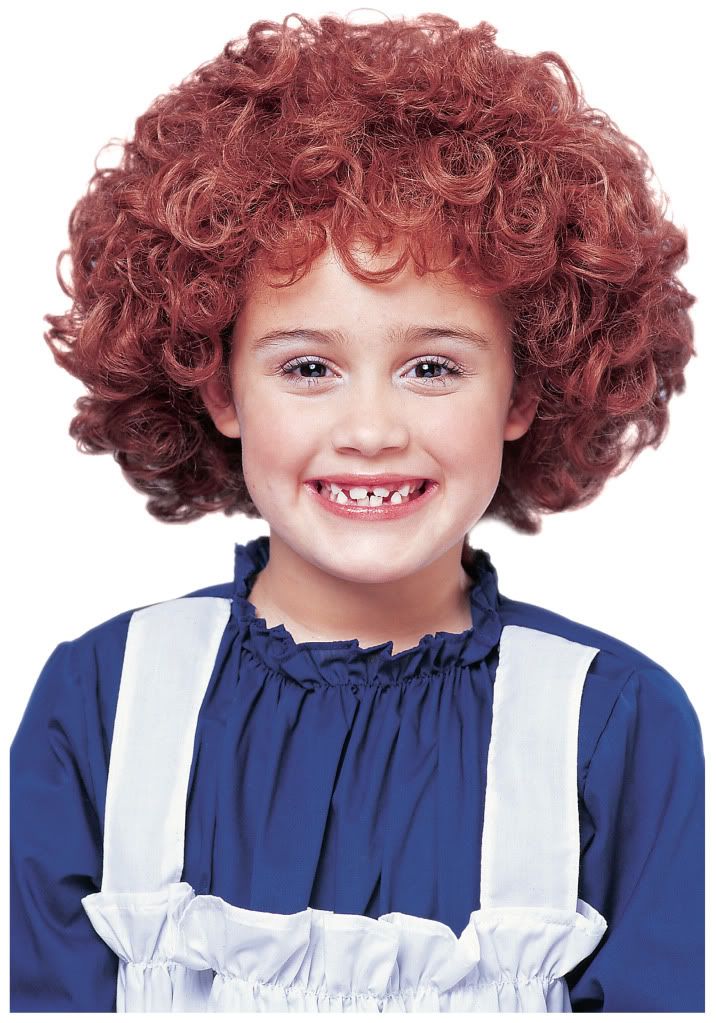 CHILD LITTLE ORPHAN ANNIE NATURAL RED AUBURN CURLY AFRO KIDS GIRLS