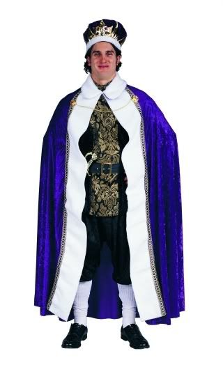 Renaissance Medieval Royal King Robe Costumes Adult Mens Kings Cape Red 