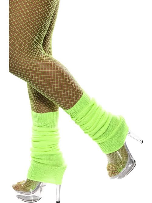 80s 80s Neon Costume Leg Warmers Legwarmers Adult Workout Aerobics 8390