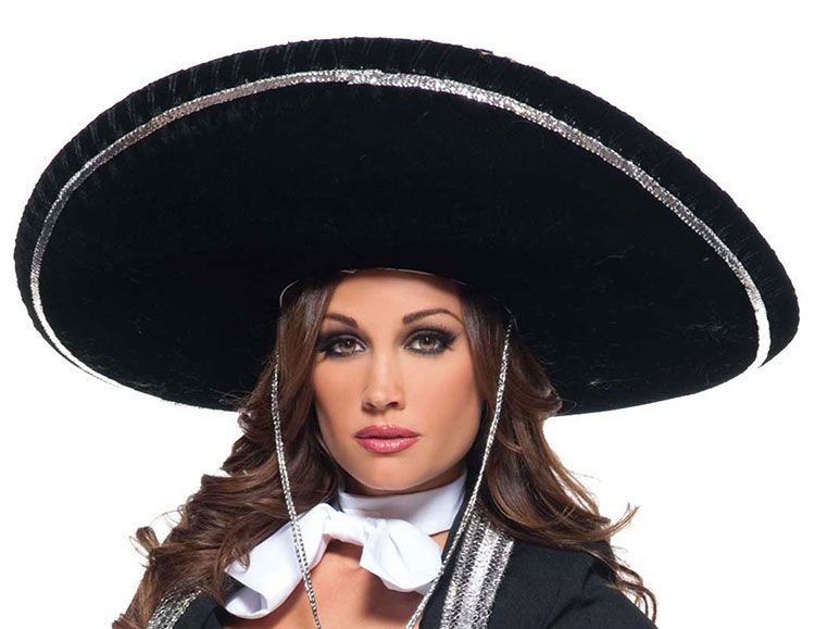 Adult Black Mariachi Sombrero Hat Mexican Hispanic Costume Hat Jumbo Big Large Ebay 