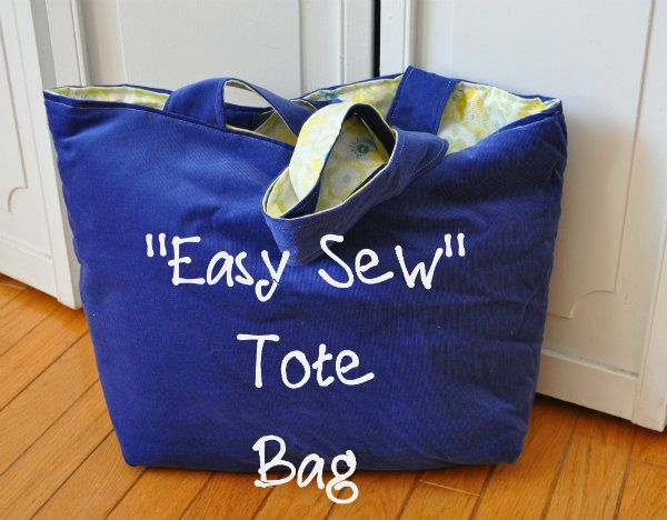 how to make a super easy to sew tote bag