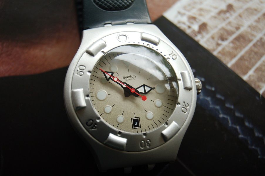 swatch irony scuba 200 men"s wristwatch ag 1997