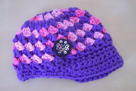 Newborn Crochet Newsboy Hat
