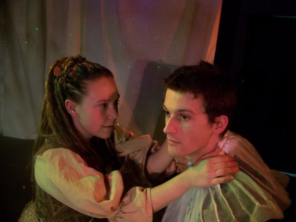 Liz Mistele as Prospero's daughter with her love interest Liz Mistele as Prospero's daughter with her love interest