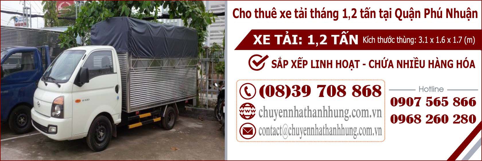 Cho thuê xe tải tháng 1,2t tại Quận Phú Nhuận Cho thuê xe tải tháng 1,2t tại Quận Phú Nhuận