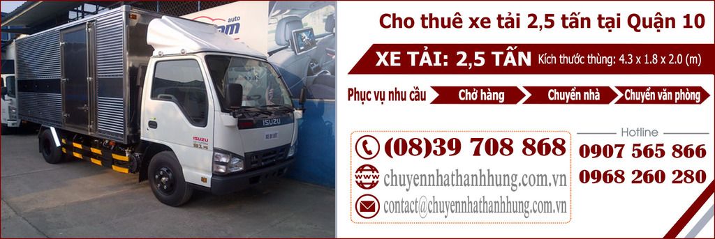 cho thuê xe tải 2,5t tại Quận 10 cho thuê xe tải 2,5t tại Quận 10