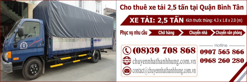 cho thuê xe tải 2,5t tại Quận Bình Tân cho thuê xe tải 2,5t tại Quận Bình Tân