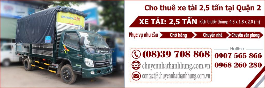 cho thuê xe tải 2,5t tại Quận 2 cho thuê xe tải 2,5t tại Quận 2