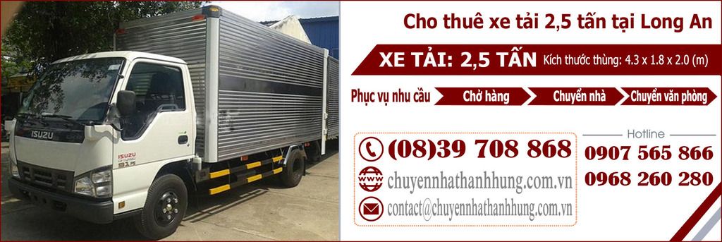 cho thuê xe tải 2,5t tại Long An
