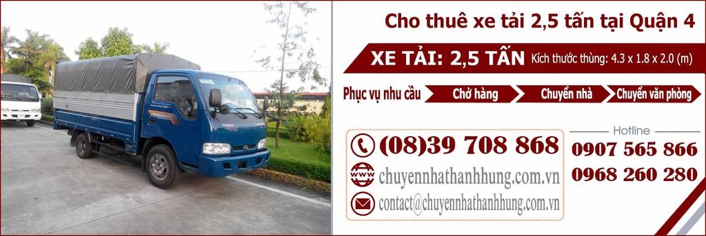 cho thuê xe tải 2,5t tại Quận 4 cho thuê xe tải 2,5t tại Quận 4