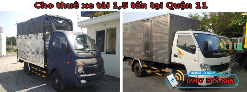 Cho thuê xe tải 1,5 tấn tại Quận 11 Cho thuê xe tải 1,5 tấn tại Quận 11