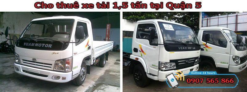 Cho thuê xe tải 1,5 tấn tại Quận 5 Cho thuê xe tải 1,5 tấn tại Quận 5