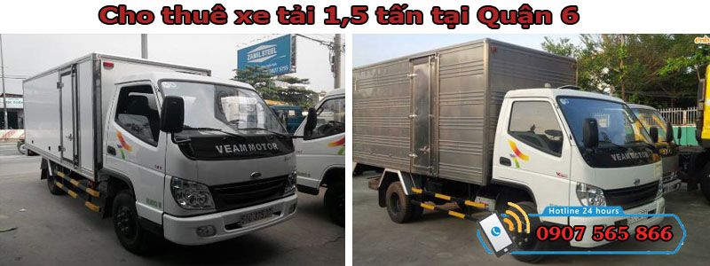 Cho thuê xe tải 1,5 tấn tại Quận 6