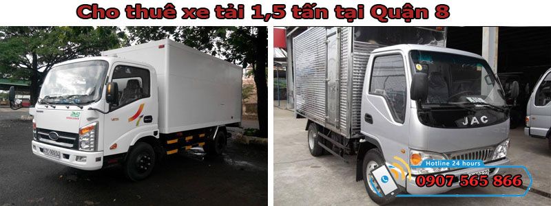 Cho thuê xe tải 1,5 tấn tại Quận 8 Cho thuê xe tải 1,5 tấn tại Quận 8