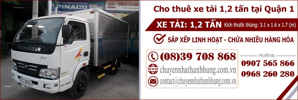 cho thuê xe tải 1.2t tại Quận 1