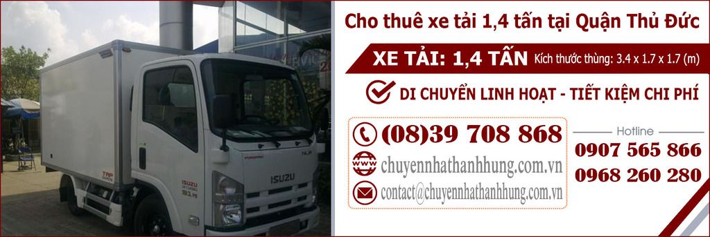 cho thuê xe tải 1,4t tại Quận Thủ Đức cho thuê xe tải 1,4t tại Quận Thủ Đức