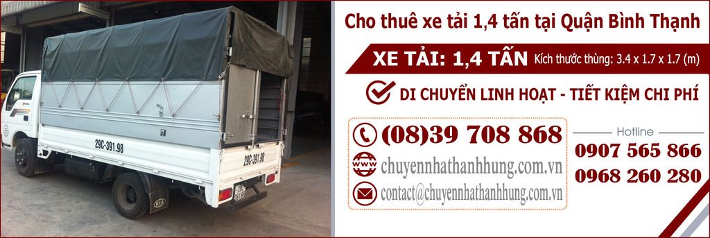 cho thuê xe tải 1,4t tại Bình Thạnh