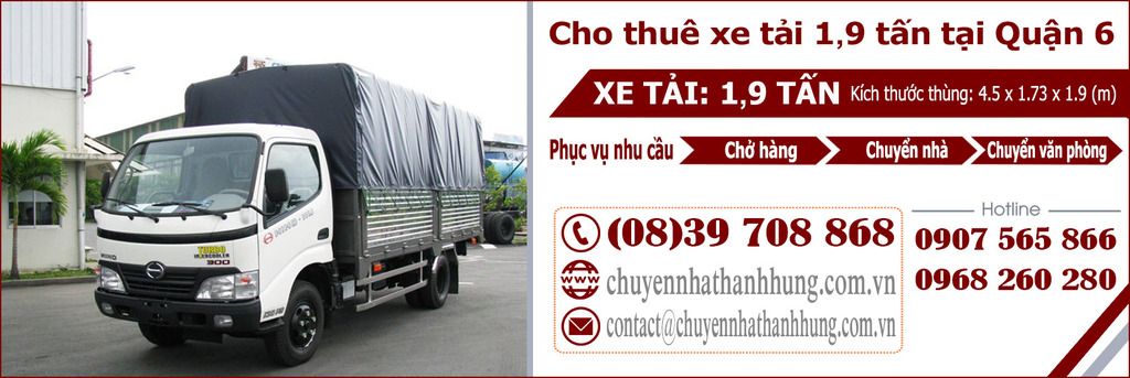 cho thuê xe tải 1,9t tại Quận 6 cho thuê xe tải 1,9t tại Quận 6
