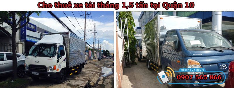 Cho thuê xe tháng 1,5 tấn tại Quận 10