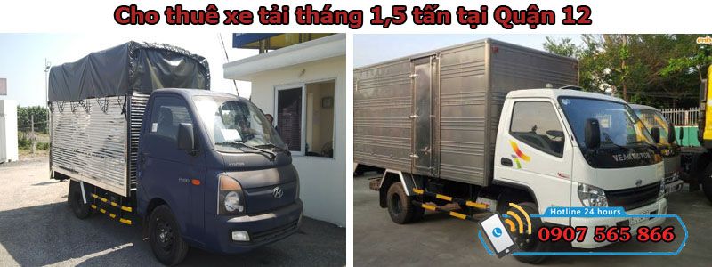 Cho thuê xe tháng 1,5 tấn tại Quận 12