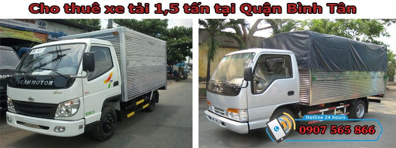 Cho thuê xe tháng 1,5 tấn tại Quận Bình Tân Cho thuê xe tháng 1,5 tấn tại Quận Bình Tân