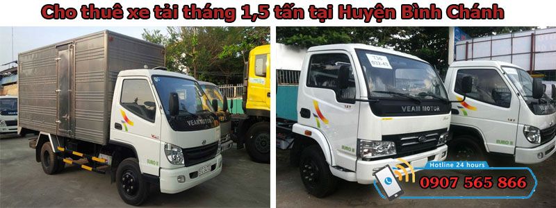 Cho thuê xe tháng 1,5 tấn tại Huyện Bình Chánh Cho thuê xe tháng 1,5 tấn tại Huyện Bình Chánh