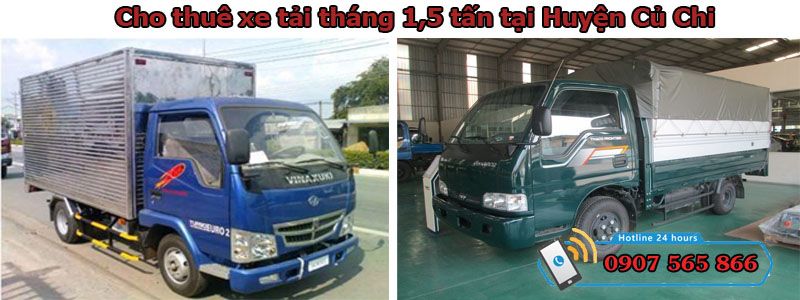 Cho thuê xe tháng 1,5 tấn tại Huyện Củ Chi Cho thuê xe tháng 1,5 tấn tại Huyện Củ Chi