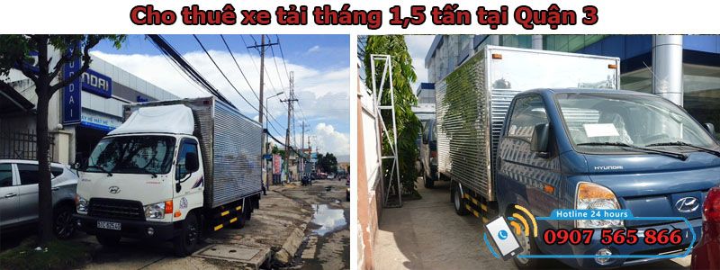 Cho thuê xe tháng 1,5 tấn tại Quận 3