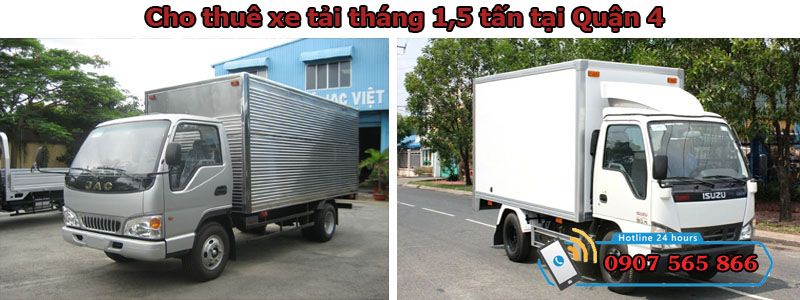 Cho thuê xe tháng 1,5 tấn tại Quận 4
