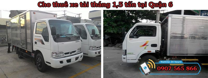 Cho thuê xe tháng 1,5 tấn tại Quận 6