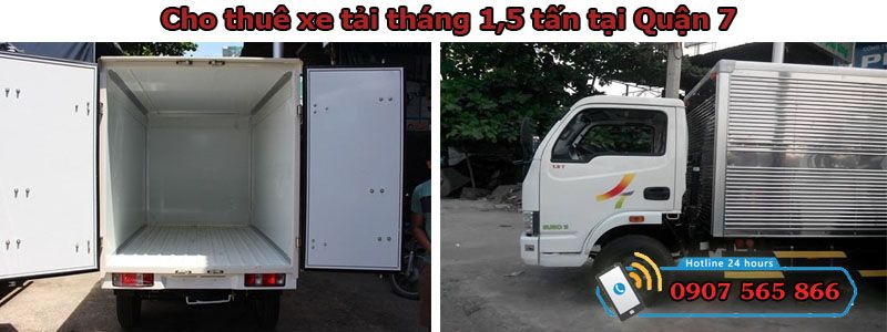 Cho thuê xe tháng 1,5 tấn tại Quận 7