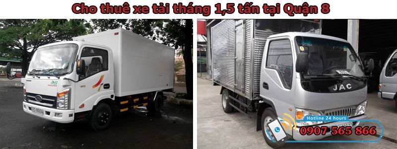 Cho thuê xe tháng 1,5 tấn tại Quận 8