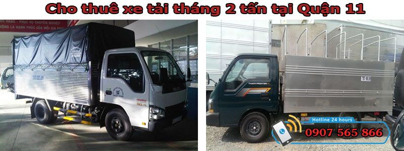 Cho thuê xe tháng 2 tấn tại Quận 11