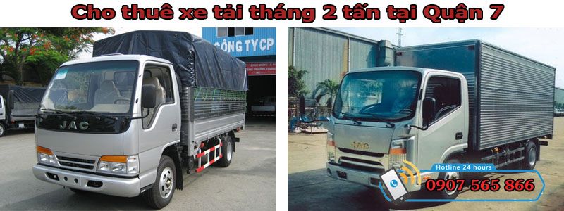 Cho thuê xe tháng 2 tấn tại Quận 7