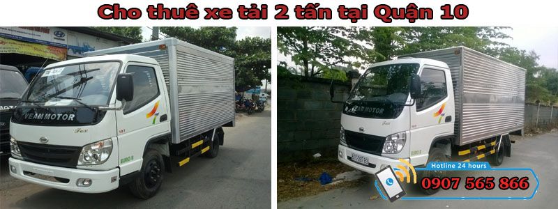 Cho thuê xe tải 2 tấn tại Quận 10