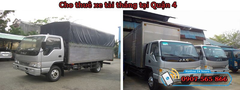 cho thuê xe tải tháng tại Quận 4