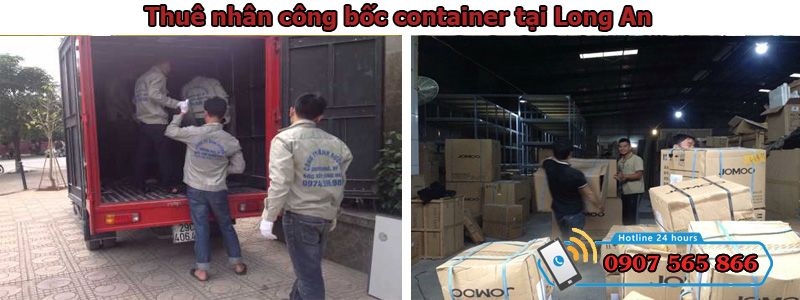 Thuê nhân công bốc container tại Long An