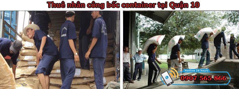 Thuê nhân công bốc container tại Quận 10