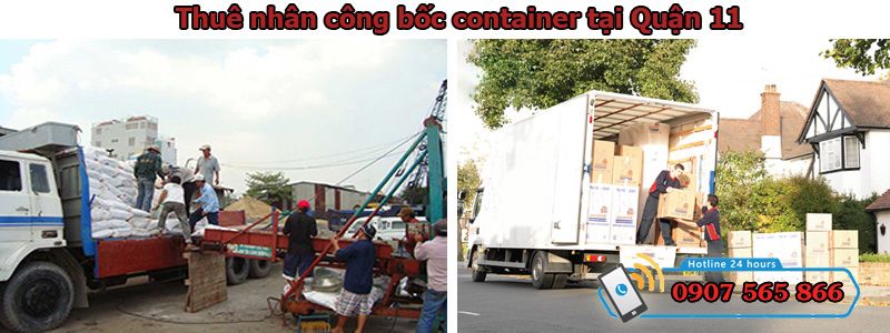 Thuê nhân công bốc container tại Quận 11