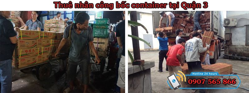 Thuê nhân công bốc container tại Quận 3