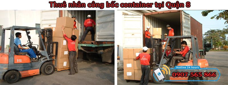 Thuê nhân công bốc container tại Quận 8