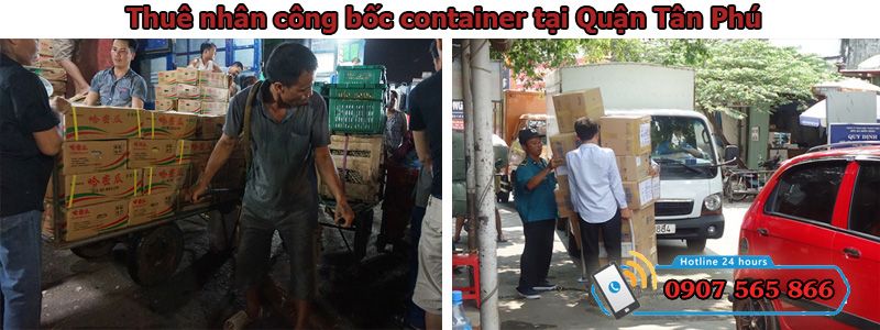 Thuê nhân công bốc container tại Quận Tân Phú