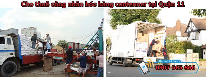 cho thuê nhân công bốc hàng container tại quận 11