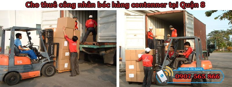 cho thuê nhân công bốc hàng container tại quận 8