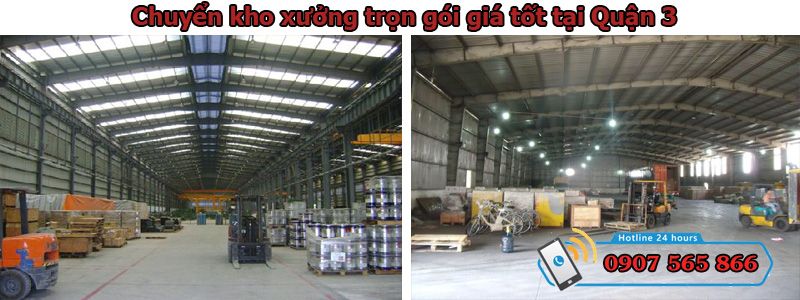 chuyển kho xưởng tại Quận 3