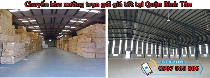 chuyển kho xưởng tại Quận Bình Tân