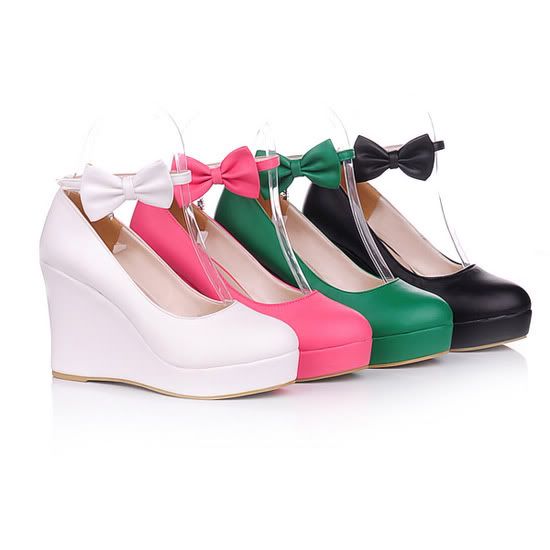 pump wedge heels