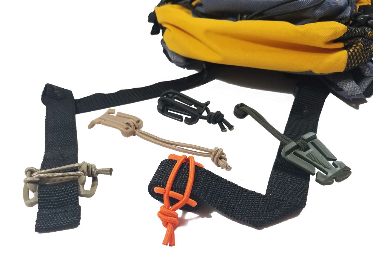 Hydration Pack Web Dominator,  Strap Managers, Drink Tube clip, Strap Lanyard