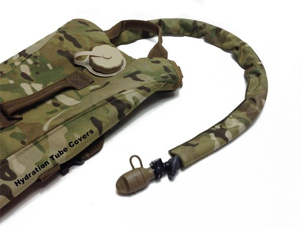 Multicam Tactical Hydration Pack Drink tube Cover, Cover your A-TACS tactical hydration pack drink tube. This tube cover helps protect, conceal, insulate, and camo your drink tube. Works great for Camelbak, Blackhawk Pack, HAWG, MULE, and any other hydration tactical pack drink tube.