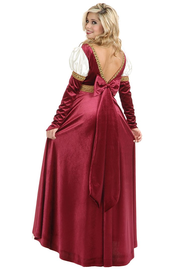 RENAISSANCE WOMAN COSTUME LADY OF CAMELOT MEDIEVAL FAIRE JULIET ADULT ...